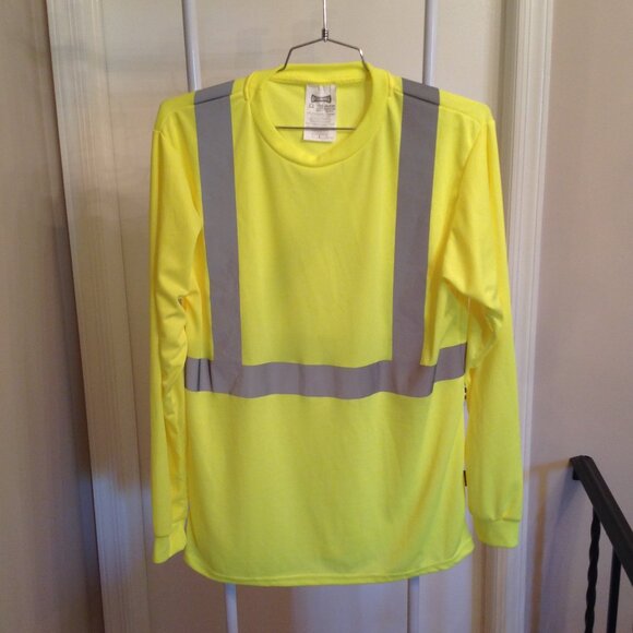 Occunomix LUX-LST2BX Long Sleeve Wicking Birdseye "X" Back Long Sleeve Shirt L - Picture 1 of 5